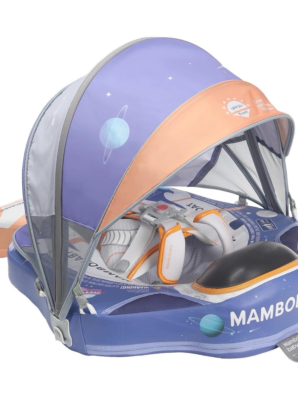 New Mambobaby Astronauts baby Swim Float with Canopy & tail pillow
